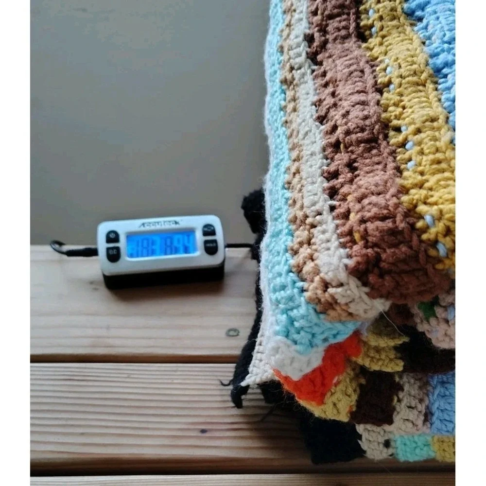 Afghan Blanket‎ Throw Hand Made Crochet Granny Square 44